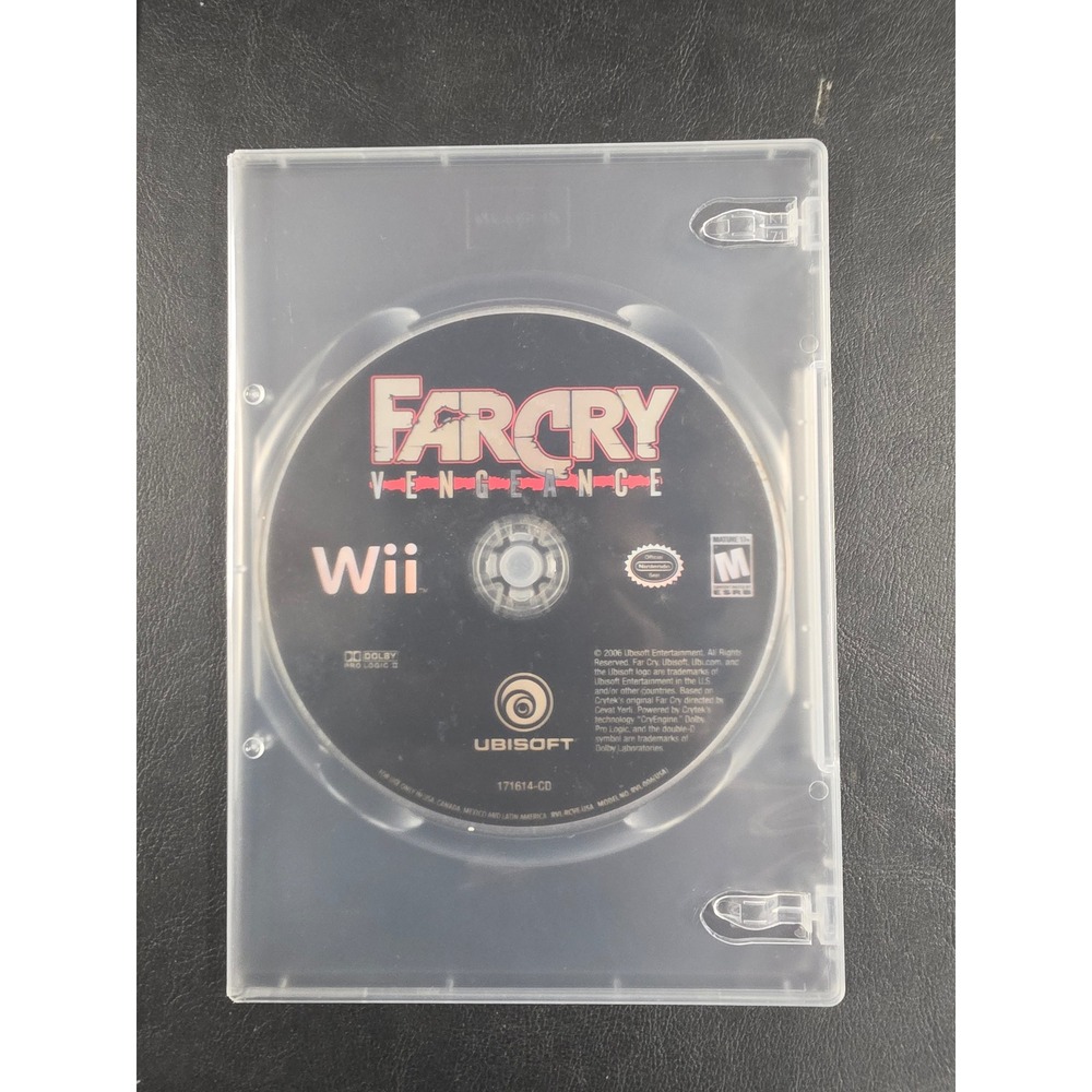 Far Cry Vengeance Nintendo Wii Game Disc Only Ubisoft 171614-CD M Rated